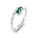 14K White Gold - Emerald