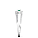 14K White Gold - Emerald