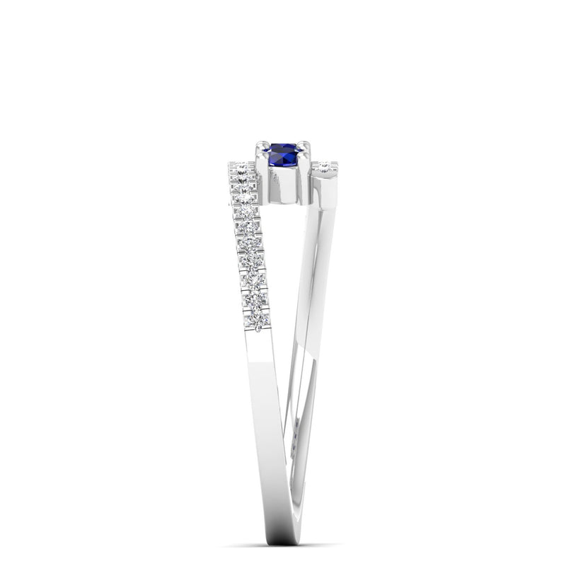 14K White Gold - Sapphire