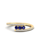 14K Yellow Gold - Sapphire