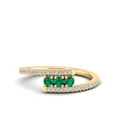 14K Yellow Gold - Emerald