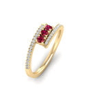 14K Yellow Gold - Ruby