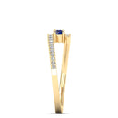 14K Yellow Gold - Sapphire