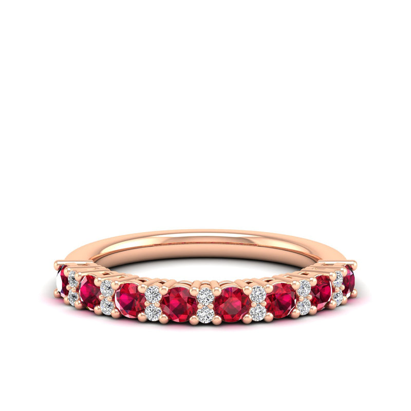 14K Rose Gold - Ruby