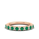 14K Rose Gold - Emerald