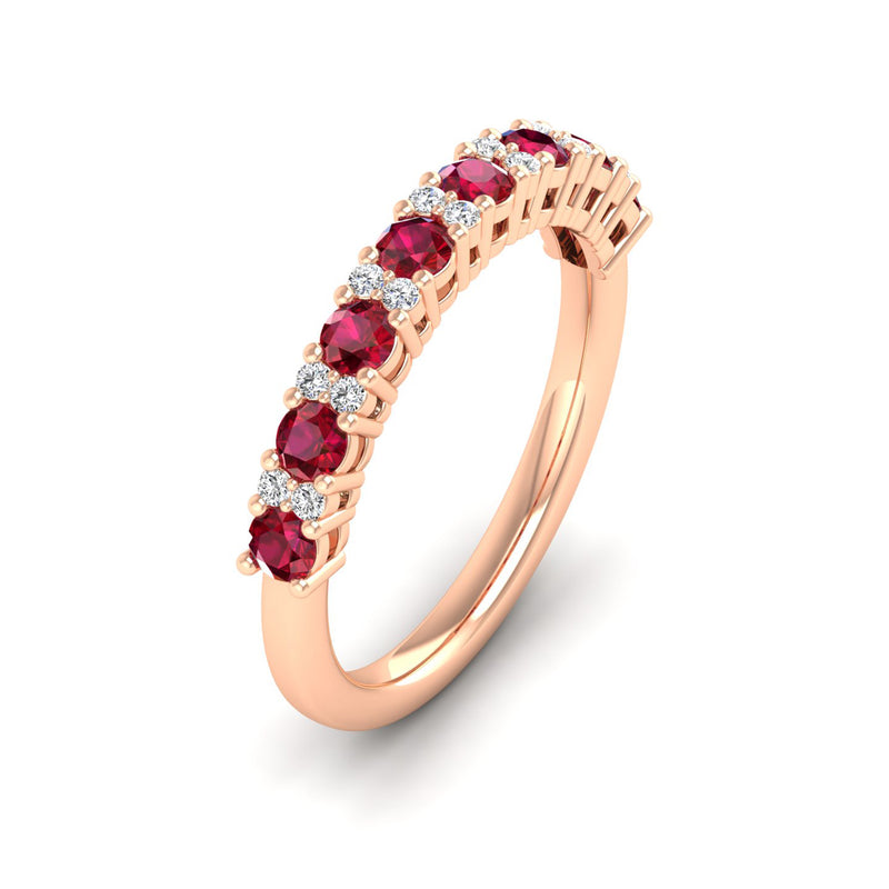 14K Rose Gold - Ruby