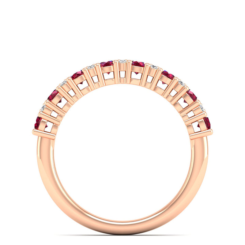 14K Rose Gold - Ruby