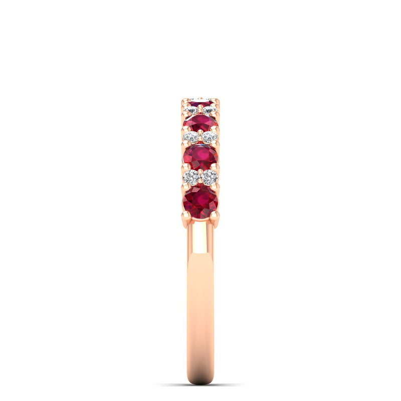 14K Rose Gold - Ruby