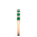 14K Rose Gold - Emerald
