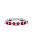 14K White Gold - Ruby