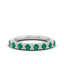14K White Gold - Emerald