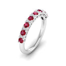 14K White Gold - Ruby