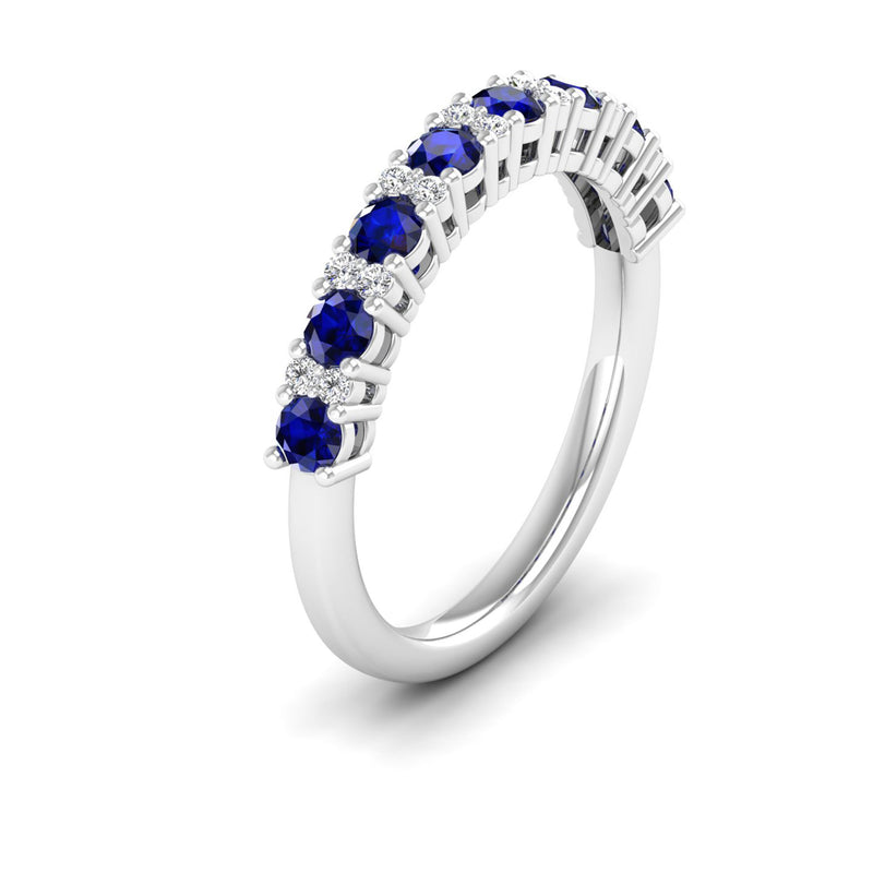 14K White Gold - Sapphire