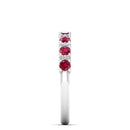 14K White Gold - Ruby
