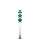 14K White Gold - Emerald