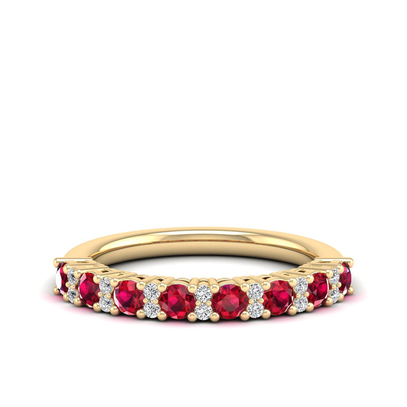 14K Yellow Gold - Ruby