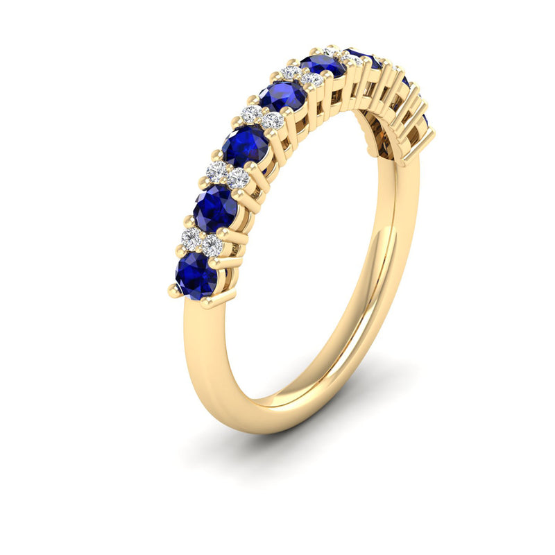 14K Yellow Gold - Sapphire