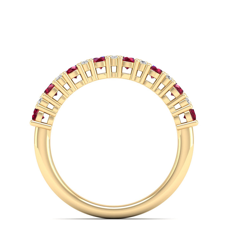 14K Yellow Gold - Ruby
