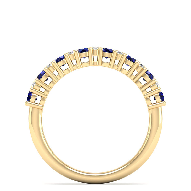 14K Yellow Gold - Sapphire