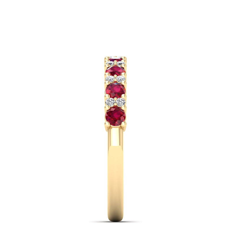 14K Yellow Gold - Ruby