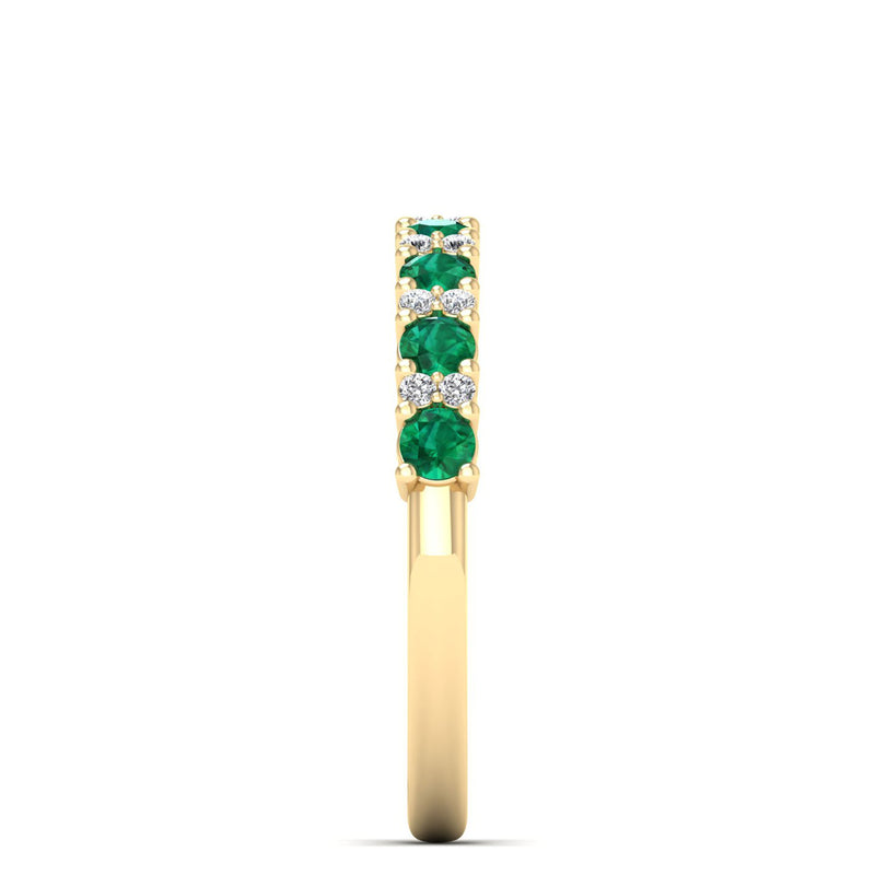14K Yellow Gold - Emerald