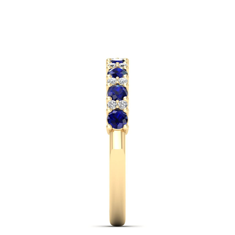 14K Yellow Gold - Sapphire
