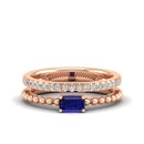 14K Rose Gold - Sapphire