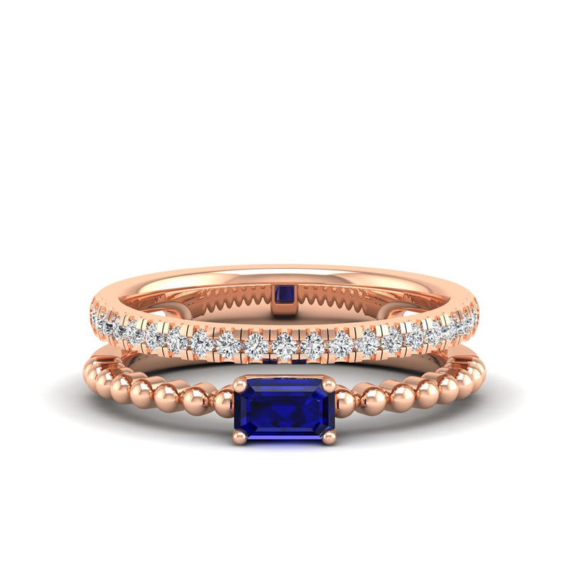 14K Rose Gold - Sapphire