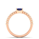 14K Rose Gold - Sapphire