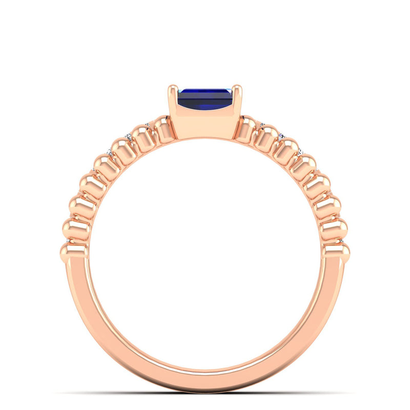 14K Rose Gold - Sapphire