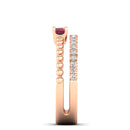 14K Rose Gold - Ruby