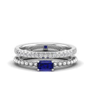 14K White Gold - Sapphire