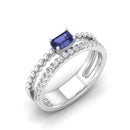 14K White Gold - Tanzanite