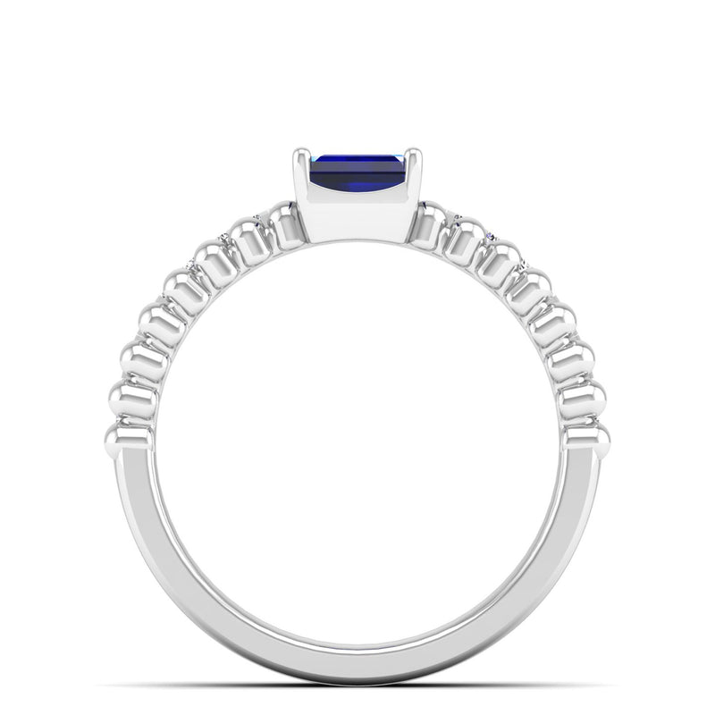14K White Gold - Sapphire