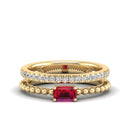 14K Yellow Gold - Ruby