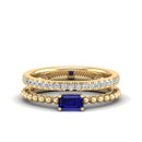 14K Yellow Gold - Sapphire