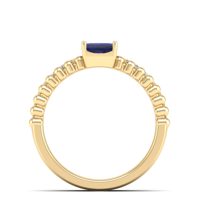 14K Yellow Gold - Tanzanite