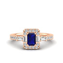 14K Rose Gold - Sapphire