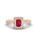 14K Rose Gold - Ruby