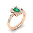14K Rose Gold - Emerald