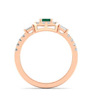 14K Rose Gold - Emerald