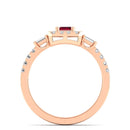 14K Rose Gold - Ruby