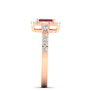 14K Rose Gold - Ruby