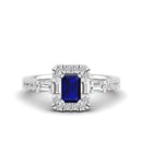 14K White Gold - Sapphire