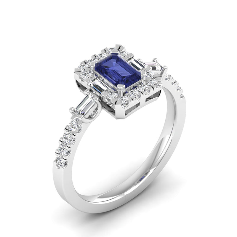 14K White Gold - Tanzanite