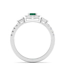 14K White Gold - Emerald