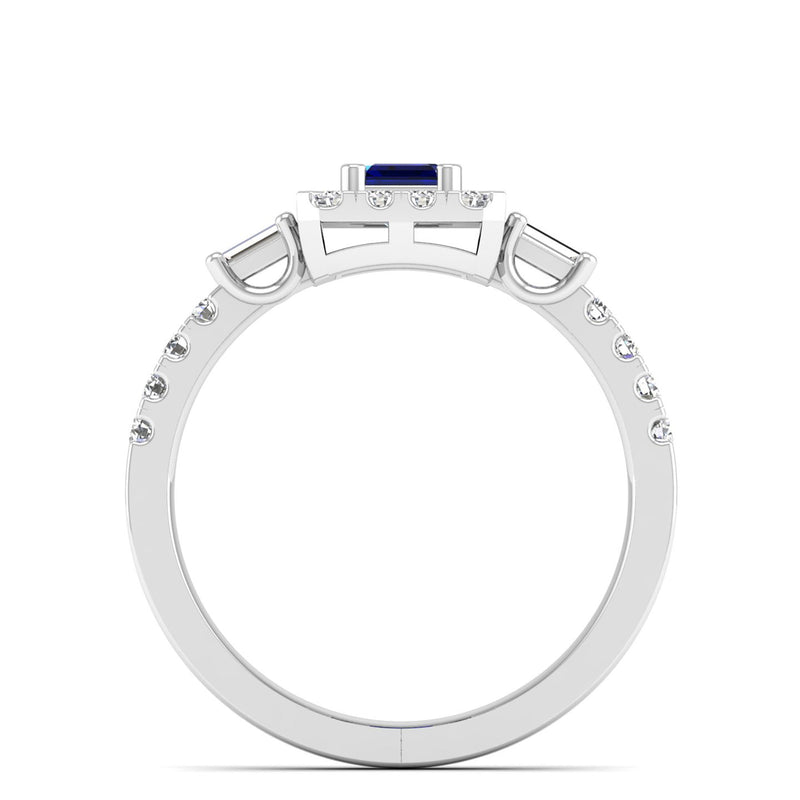 14K White Gold - Sapphire