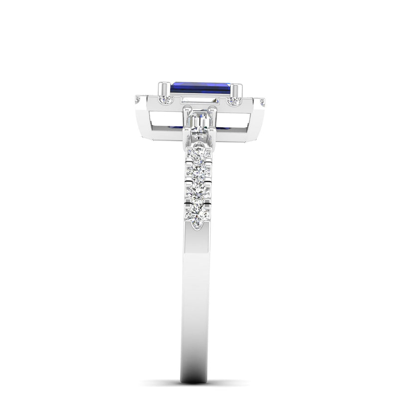 14K White Gold - Sapphire