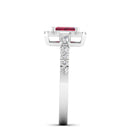 14K White Gold - Ruby