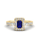 14K Yellow Gold - Sapphire